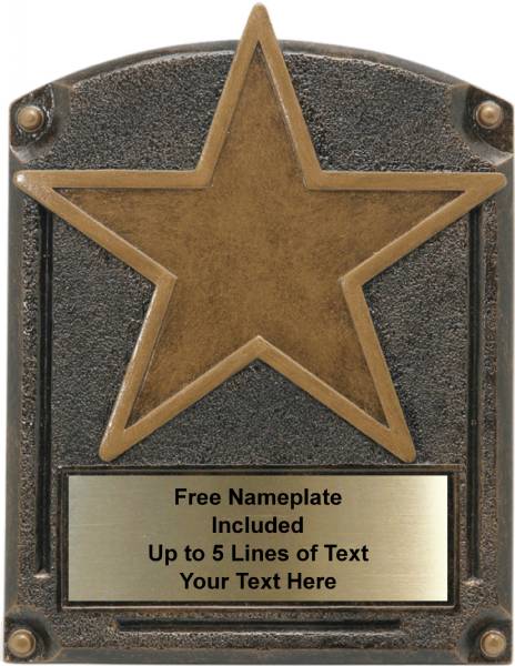 Star Blank - Legends of Fame Series Resin Plate 5" x 6 1/2"