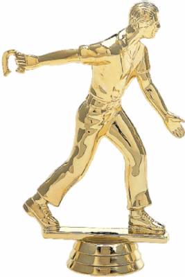 5" Horseshoes Male Gold Trophy Figure