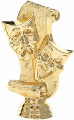 4 1/2" Drama Mask Gold Trophy Figure