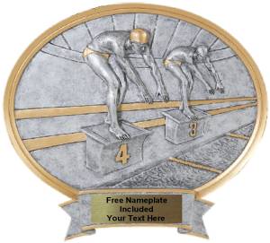 Swimming Male - Legend Series Resin Award 6 1/2" x 6"