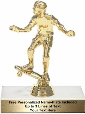 5 3/4" Skateboarder Trophy Kit