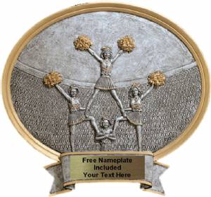 Cheerleader Female - Legend Series Resin Award 6 1/2" x 6"