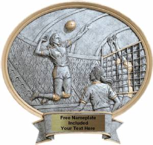 Volleyball Female - Legend Series Resin Award 6 1/2" x 6"