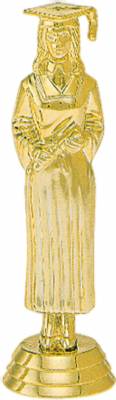 5" Graduate Female Gold Trophy Figure