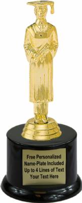 7" Graduate Male Trophy Kit with Pedestal Base