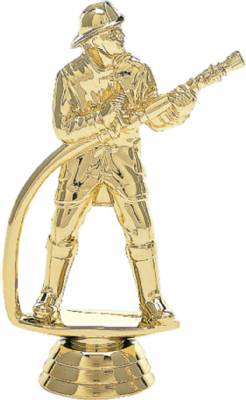 5" Firefighter Gold Trophy Figure