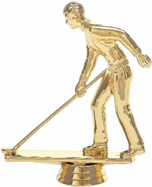 5" Male Shuffleboard Gold Trophy Figure