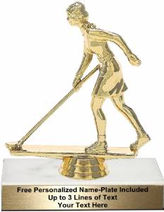 5 3/4" Shuffleboard Female Trophy Kit