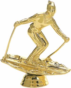 4 1/2" Snow Skier Male Gold Trophy Figure