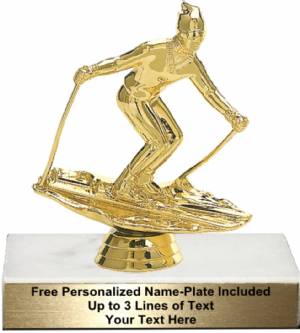 5 1/4" Snow Skier Male Trophy Kit
