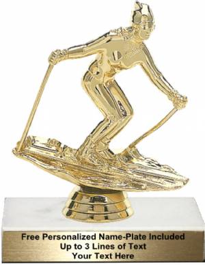 5 1/4" Snow Skier Female Trophy Kit