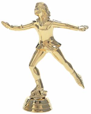 5" Ice Skater Female Gold Trophy Figure