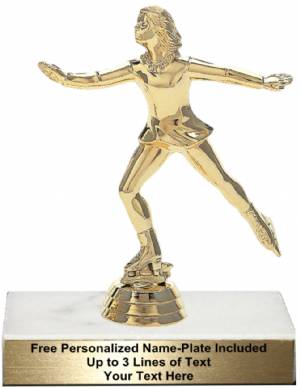 5 3/4" Ice Skater Female Trophy Kit