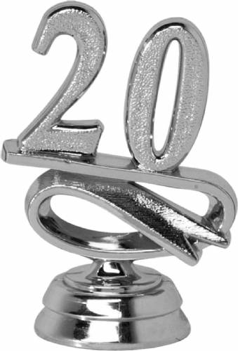 2 3/8" Silver "20" Year Date Trophy Trim Piece