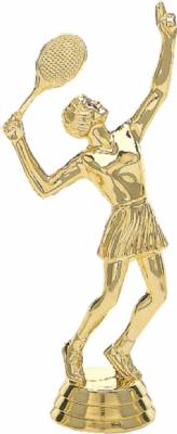 5 1/2" Tennis Female Gold Trophy Figure