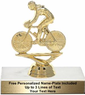 4 1/2" Bicycle Rider Female Trophy Kit