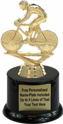 5 3/4" Bicycle Rider Male Trophy Kit with Pedestal Base