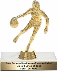 5 1/4" Basketball Action Female Trophy Kit