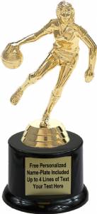 6 1/2" Basketball Action Female Trophy Kit with Pedestal Base