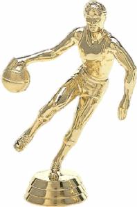 4 1/2" Basketball Action Male Trophy Figure Gold