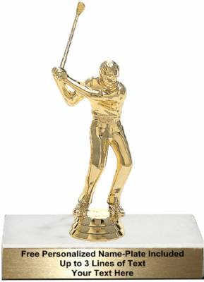 5 1/2" Golfer Male with Club Trophy Kit