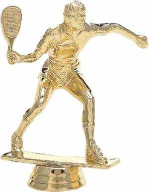 4 1/2" Racquetball Male Gold Trophy Figure