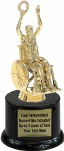 6" Wheelchair Male Trophy Kit with Pedestal Base