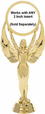 6 1/2" Female Victory Insert Holder Gold Trophy Figure #2