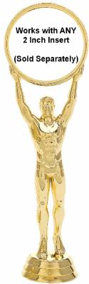 6 1/2" Victory Insert Holder Male Gold Trophy Figure #2
