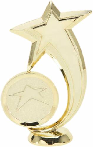 6" Shooting Star Spinner Gold Figure, 2" Insert Holder