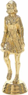 5" Irish Dancer Female Trophy Figure Gold