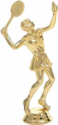6 1/2" Tennis Female Gold Trophy Figure