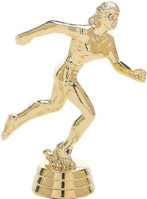 5 1/4" Track Female Gold Trophy Figure