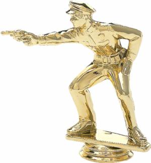 4 5/8" Policeman Gold Trophy Figure
