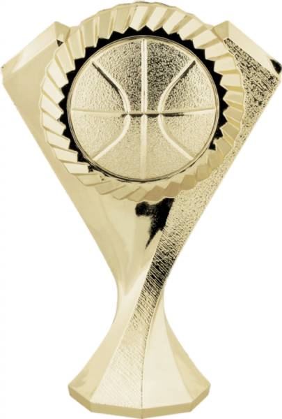 5" Gold Basketball Diamond Victory Trophy Figure