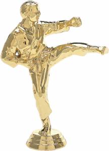6" Karate Male Trophy Figure Gold