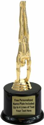 8" Gymnast Male Trophy Kit with Pedestal Base