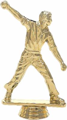 5" Cricket Bowler Male Gold Trophy Figure