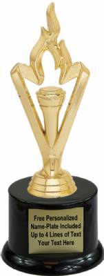 6 3/4" Victory Flame Trophy Kit with Pedestal Base