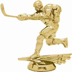4 1/2" All Star Hockey Male Trophy Figure Gold