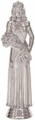 6" Beauty Queen Silver Trophy Figure