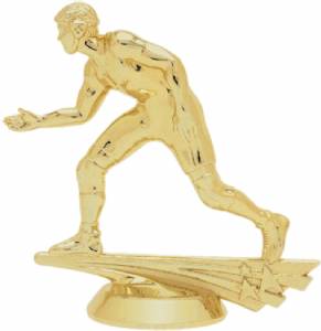 4 3/8" All Star Wrestler Male Gold Trophy Figure