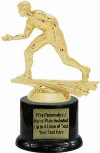 6 3/8" All Star Wrestler Male Trophy Kit with Pedestal Base