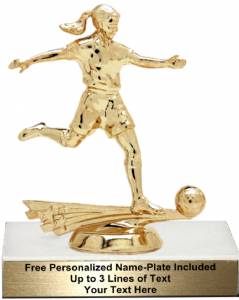 5 3/4" All Star Soccer Female Trophy Kit