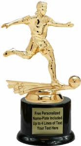 7" All Star Soccer Male Trophy Kit with Pedestal Base