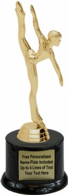 8" Modern Dance Female Trophy Kit with Pedestal Base