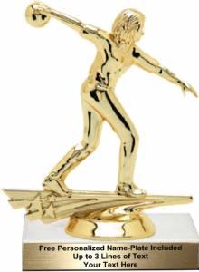 5 3/4" All Star Bowling Female Trophy Kit