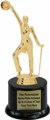 7" Tap Dancer Female with Cane Trophy Kit with Pedestal Base