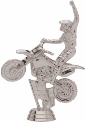 5" Off Road Motorcycle Silver Trophy Figure