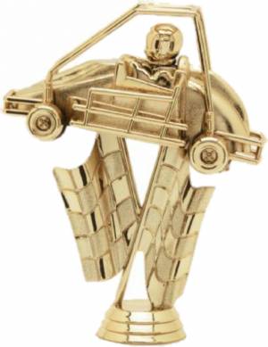 5 1/2" Quarter Midget Racer Gold Trophy Figure